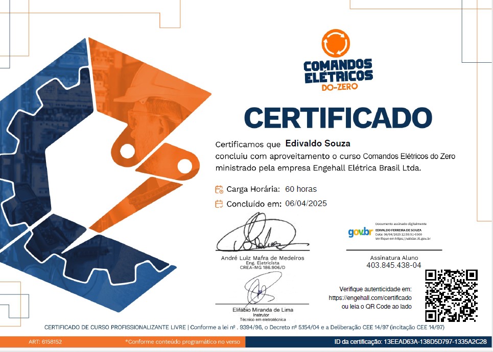 Comandos Elétricos Certificado