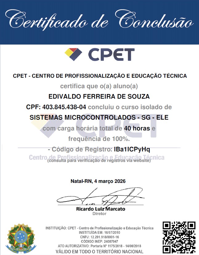 Sistemas Microcontrolados - Certificado