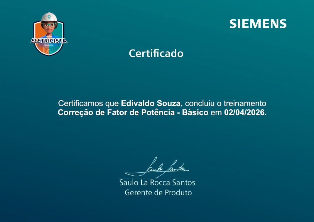 Correção do Fator de Potencia Certificado