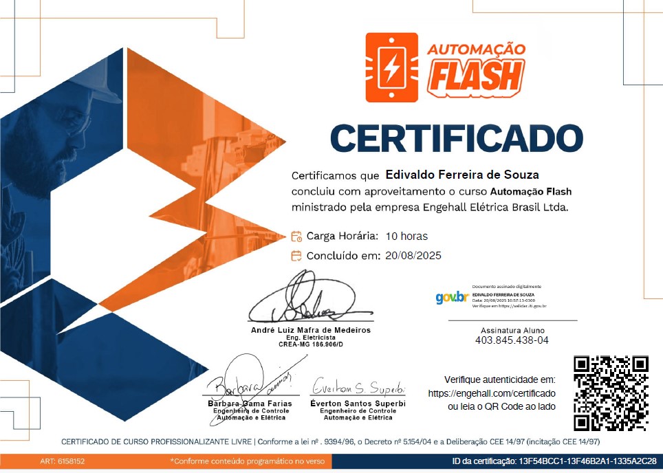 Automação flash - Certificado