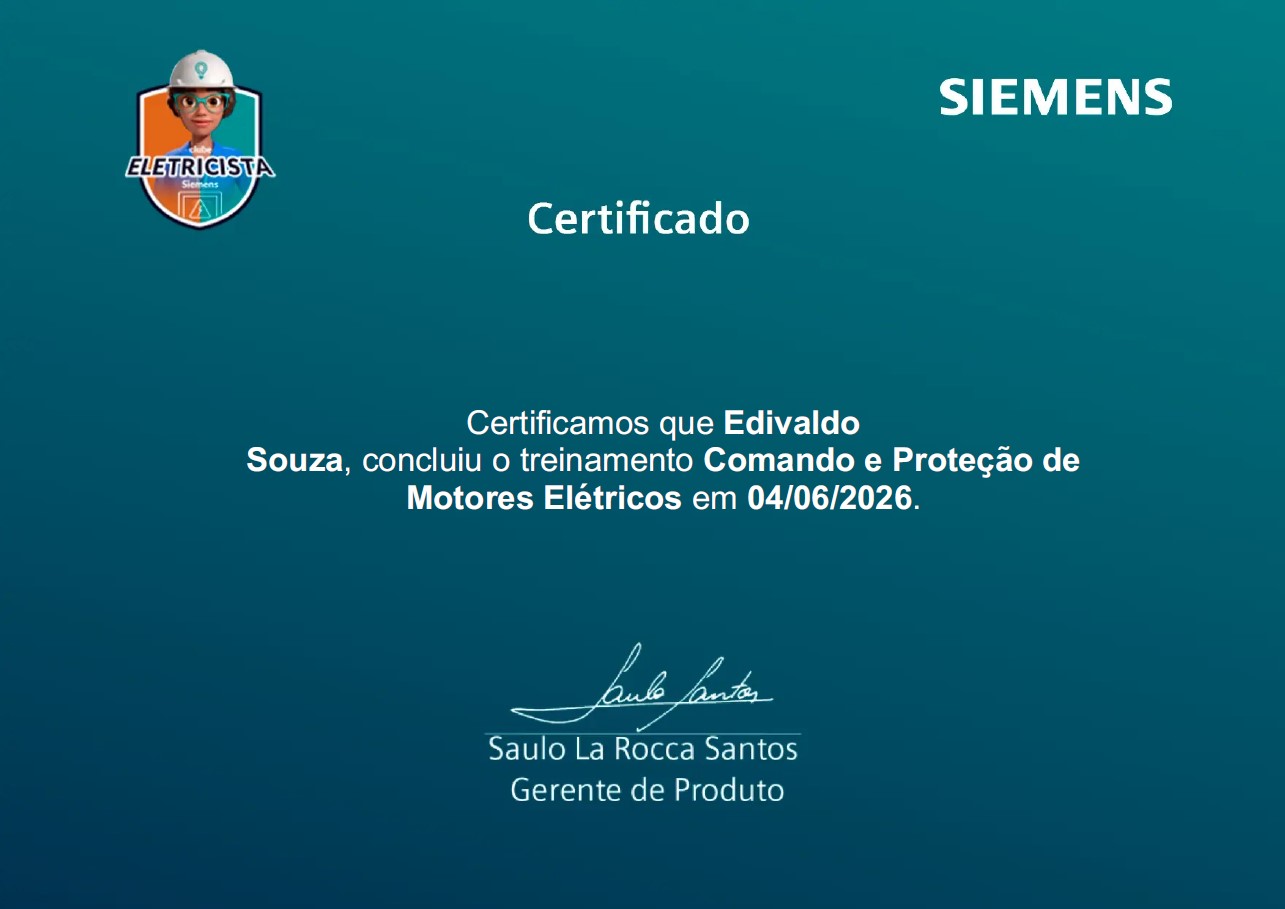 Comando e proteção de motores elétricos - Certificado