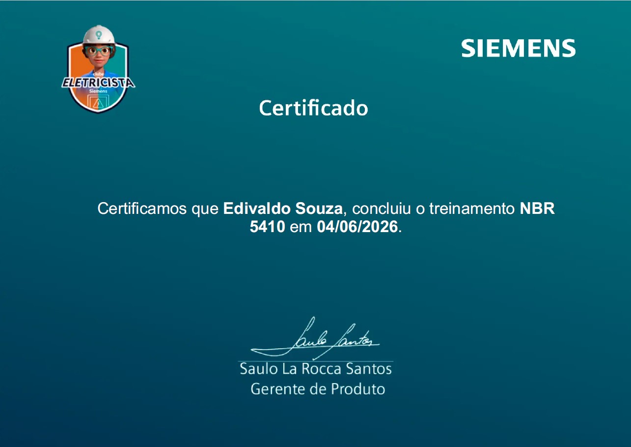 Certificado Treinamento NBR-5410